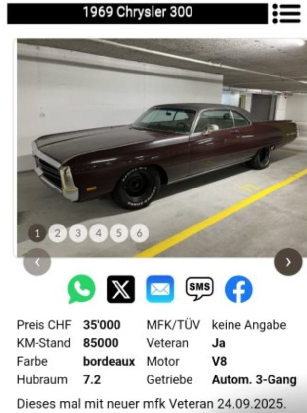 Chrysler 300 s 1969